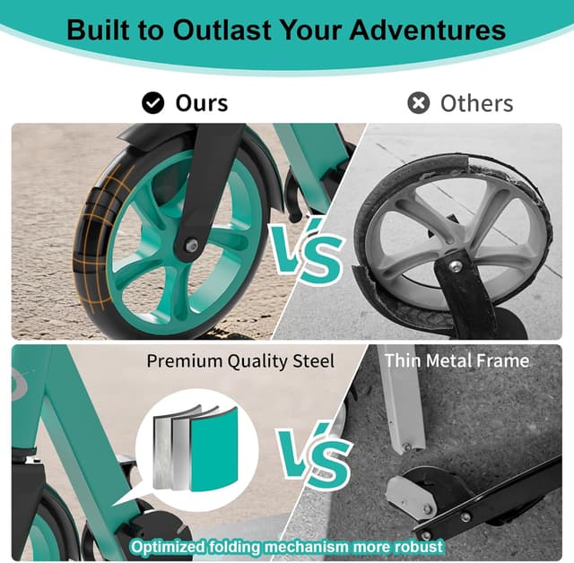 Thumbnail 2 de Kick Scooter 8-Inch Wheels 240 lbs 🛴