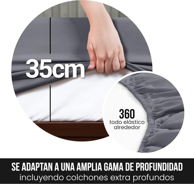 Detalle 2 de Utopia Bedding Funda nordica 90 Gris