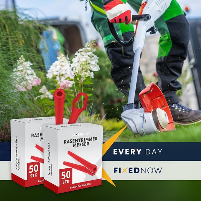 Thumbnail 6 de FixedNow 50 Ersatzmesser für Einhell Rasentrimmer (Kunststoff) – kompatibel mit ausgewählten GE/GC/BG/RG-Modellen