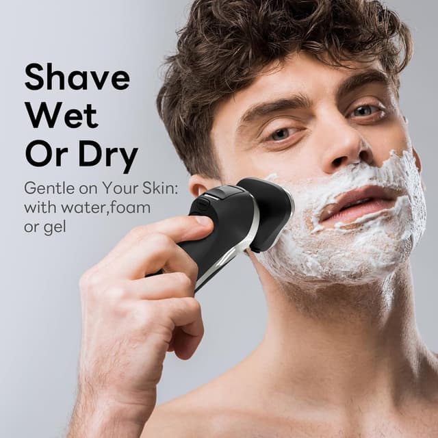 Detalle 2 de Cordless waterproof rotary shaver for men