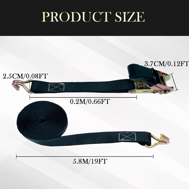 Thumbnail 3 de OWSYTOOL Ratchet Straps 2Pack 800kg