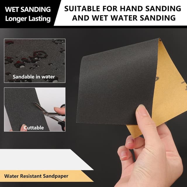 Detalle 2 de Sruhrak 20 Pezzi Carta Abrasiva 93x230mm 🛠
