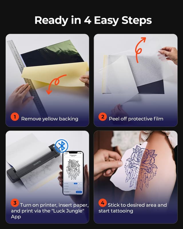 Thumbnail 4 de MUNBYN ITP06 Tattoo Drucker 300 DPI đź–¨