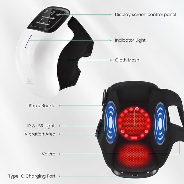 Thumbnail 6 de Snailax masajeador de rodilla 3 niveles 🌡️📦📱📷📺🎧📱