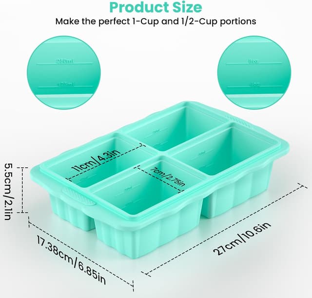 Detalle 2 de Silicone Freezer Tray 1 Cup, 3-Pack