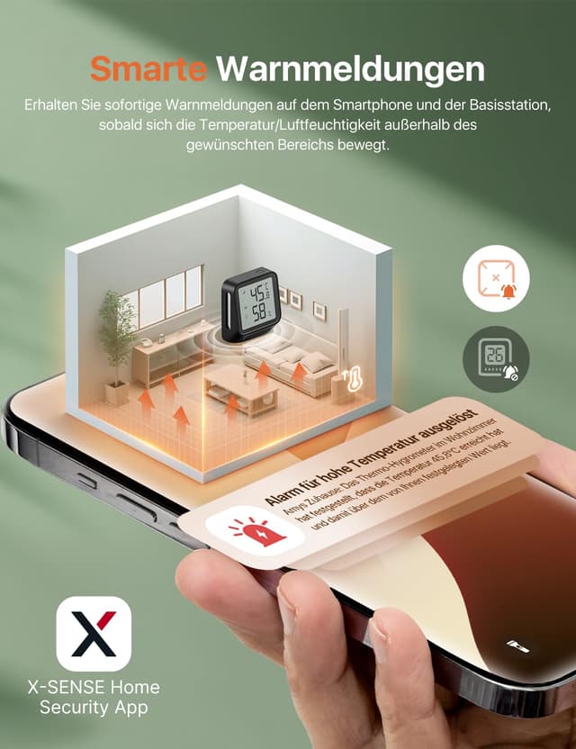 Thumbnail 4 de X-Sense WLAN Thermometer 2,7 Zoll đĄ