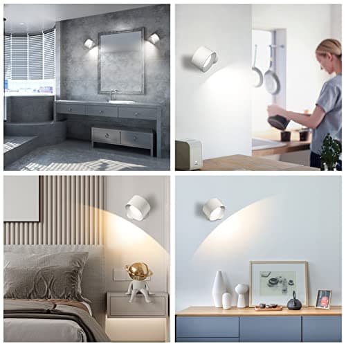 Thumbnail 7 de Coollamp lámpara de pared LED recargable con control táctil y rotación 360° (blanco)