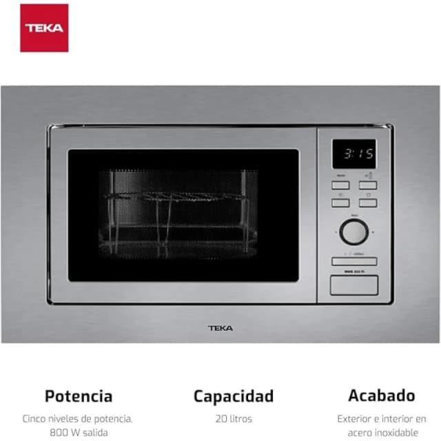 Detalle 2 de Teka MWE 202 FI Microondas integrable 20 l
