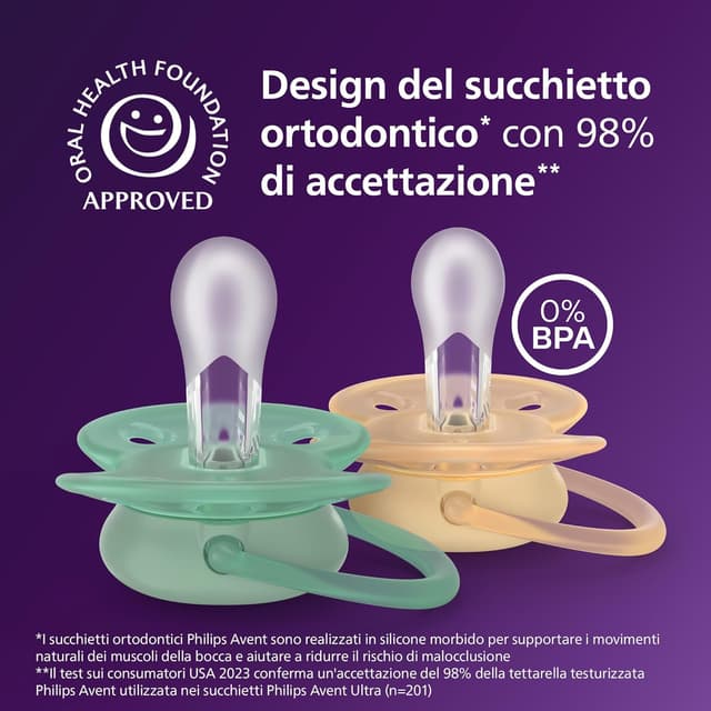 Detalle de Philips Avent Chupete Ultra Soft 6-18 mesi 4 pz