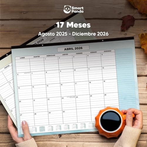 Detalle de Smart Panda Calendario de Pared 33x43 cm 📅