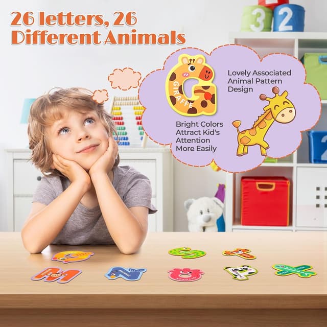 Detalle 2 de Magnetic Letters Large Alphabet Magnets for Kids 🧲