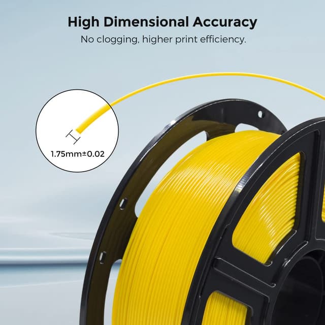 Thumbnail 4 de FLASHFORGE Filament PLA Pro 1,75 mm jaune – bobine 1 kg, précision dimensionnelle +/- 0,02 mm pour imprimantes FDM