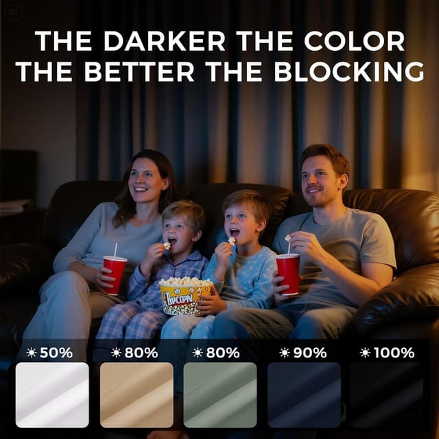 Thumbnail 6 de NICETOWN Room Darkening Draperies W52 x L96