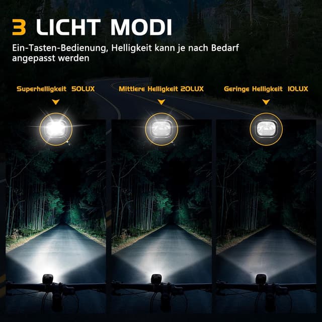 Thumbnail 2 de LED Fahrradlicht USB‑C mit 1000mAh Akku