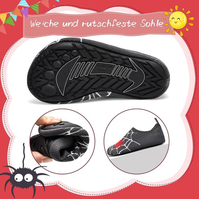 Detalle de Torotto Hausschuhe für Jungen & Mädchen – rutschfeste, leichte Barfußschlappen aus elastischem Fliegengewebe