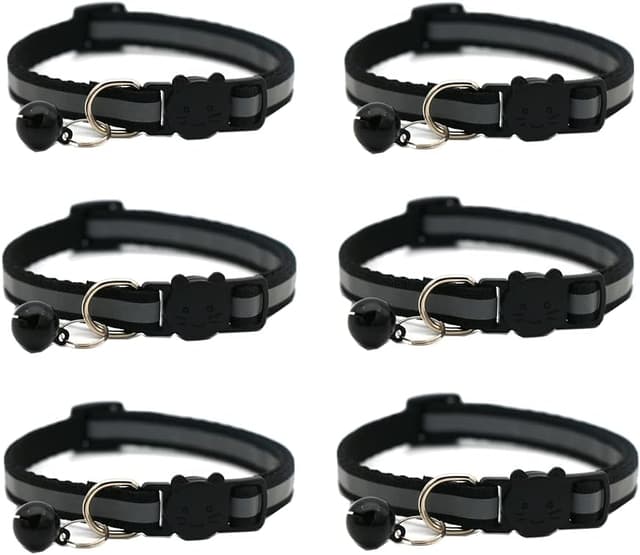 Thumbnail 3 de Hepplly 6er-Pack Katzenhalsbänder mit Quick-Release & Glocke (reflektierend, 19–32 cm)