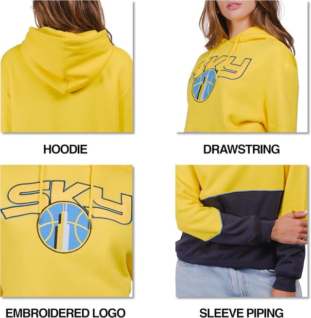 Detalle de Ultra Game Women’s WNBA Official Super Soft Stellar Hoodie Sweatshirt
