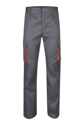 Detalle de Pantalón bicolor multibolsillos VELILLA 103004 Gris y Naranja (talla 46)