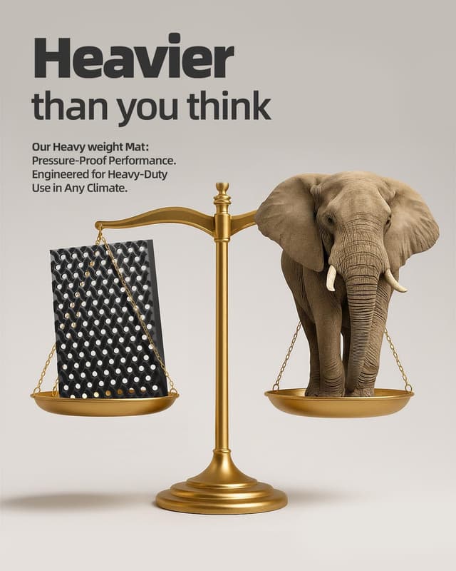 Detalle 2 de COLOR&GEOMETRY Zerbino esterno in TPE ultra resistente 43x75 cm nero con connettori