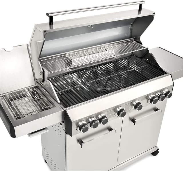 Detalle de CosmoGrill Platinum 8 Burner gas BBQ 27.7 kW