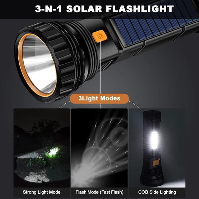 Thumbnail 4 de Idealife Linterna Solar LED Recargable 1200mAh