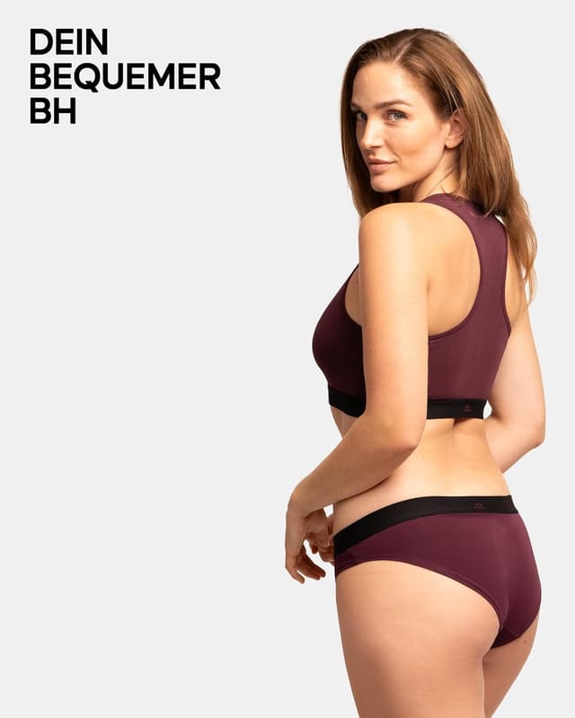 Detalle de DANISH ENDURANCE Bralette-BH aus Bio-Baumwolle ohne Bügel – 1er oder 3er Pack