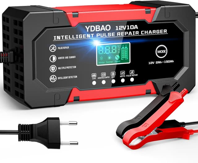 Detalle de YDBAO Cargador baterías 12V 10A