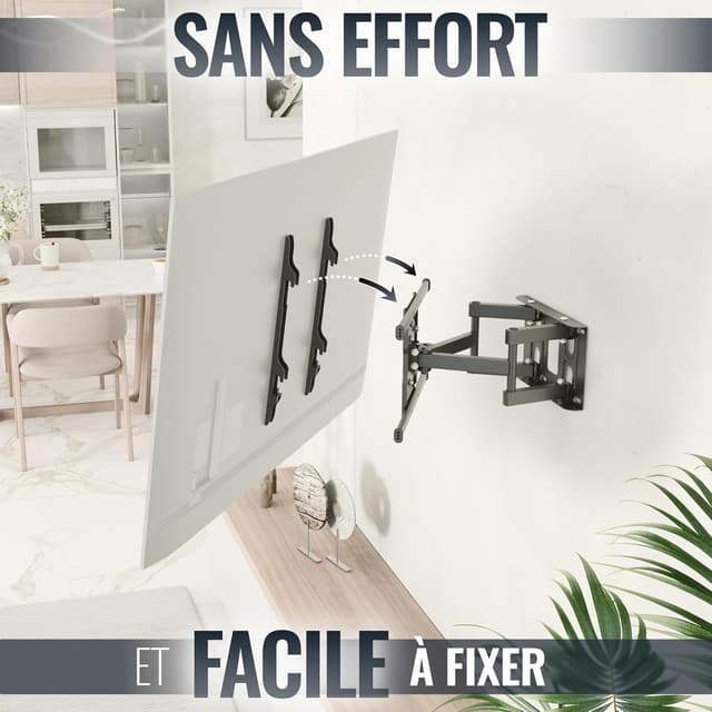 Thumbnail 1 de RICOO S7244 Support TV mural orientable 32-65