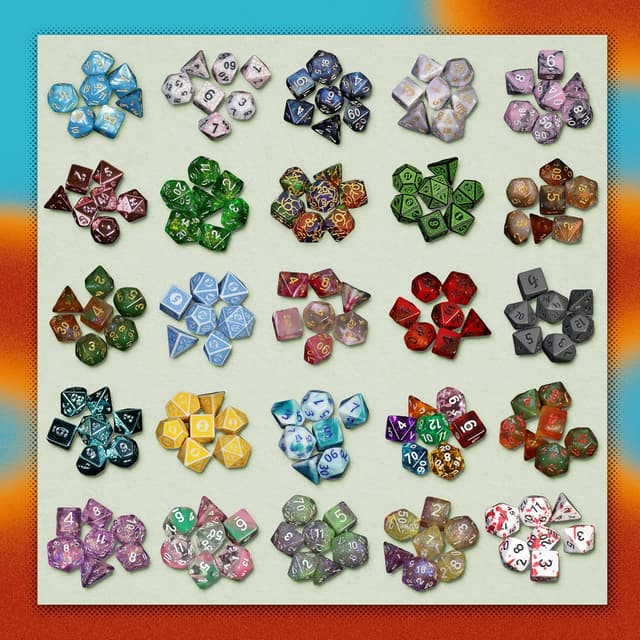 Detalle de 1985 Games Mystery Dice Set of 7 Polyhedral Dice (Mystery Pack of 1)