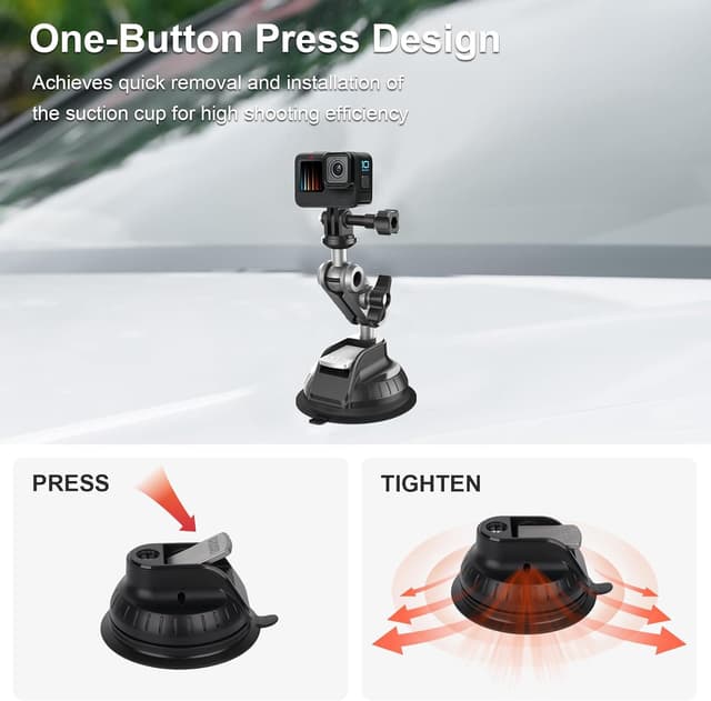 Detalle 2 de XUNNIU supporto ventosa action cam 1/4