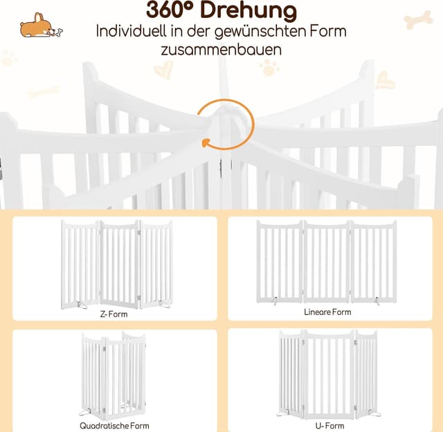 Detalle 1 de Yaheetech Absperrgitter Hund, 90,5 x 151,5 cm