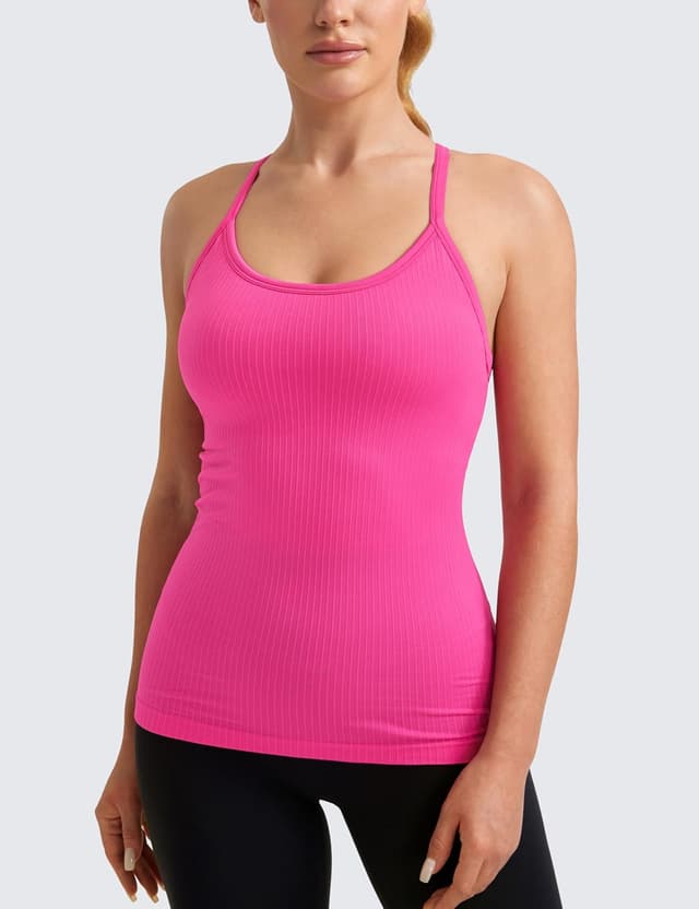 Detalle 2 de CRZ YOGA canotta sportiva da donna incrociata sul retro per fitness, yoga e running