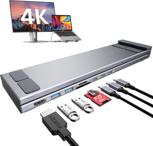 Detalle de Mukiya USB-C Laptop Dockingstation 8 in 1