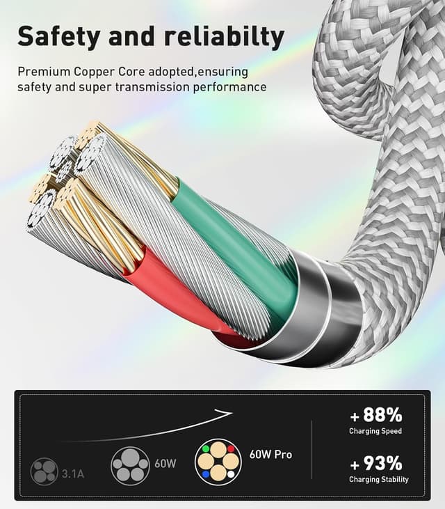 Thumbnail 5 de Txtcu USB C to USB C Cable 4M 60W