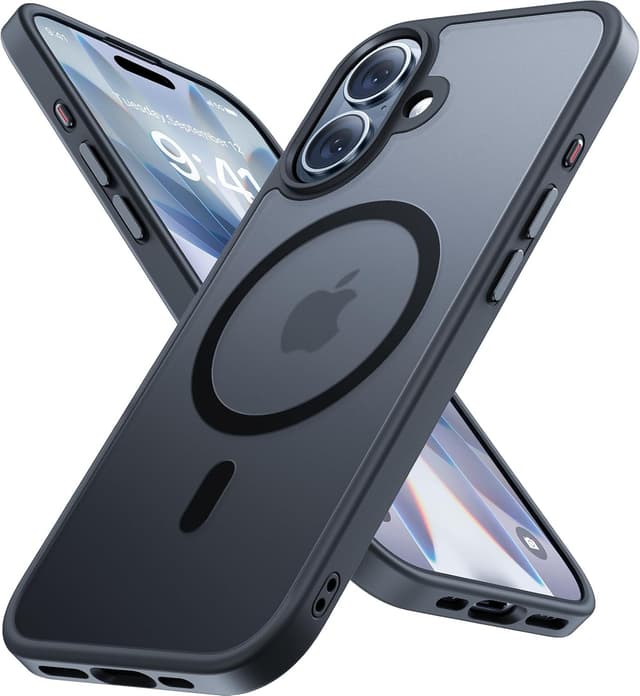 Detalle de Miracase iPhone 17 Hülle MagSafe 6,3" Militärschutz Schwarz