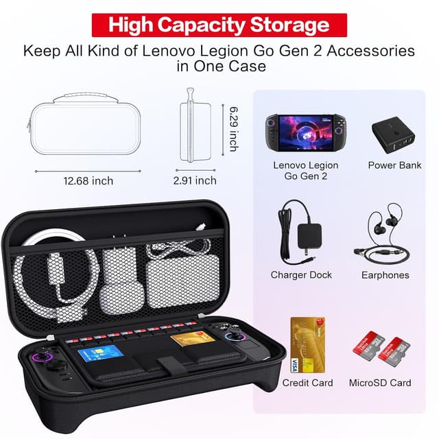 Detalle de ivoler Tasche für Lenovo Legion Go Gen 2 8 Spiele