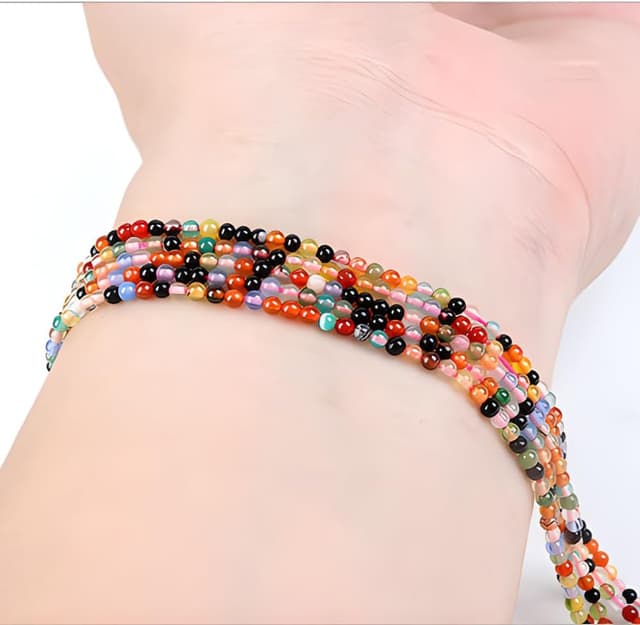 Thumbnail 4 de EUMENIDES Stretch Rope Beaded Anklet 9.45 Inch