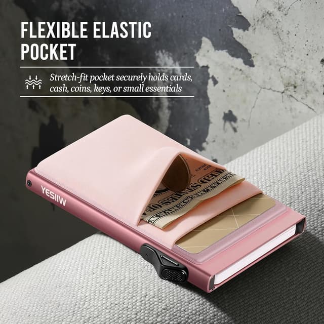 Detalle 2 de YESIIW Minimalistische Slim-Wallet 10 x 8 cm