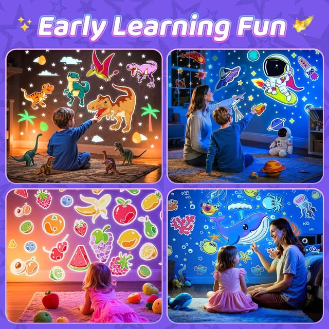 Thumbnail 4 de One Fire Night Light 1200mAh rechargeable kids projector