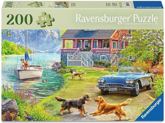 Detalle de Ravensburger Puzzle 12001370 Sommerhaus am See 200 Teile