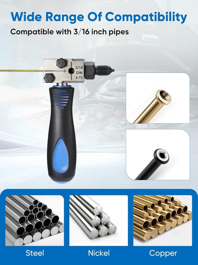 Detalle de Wvoillty kit outil double sertissage pour conduites de frein DIN Ø 4,75 mm (3/16")