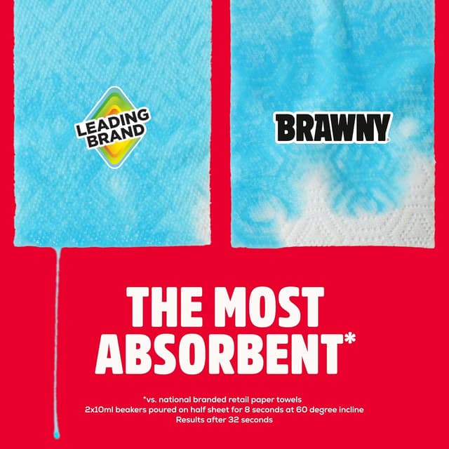 Detalle de Brawny Tear-A-Square paper towels, 12 XL rolls