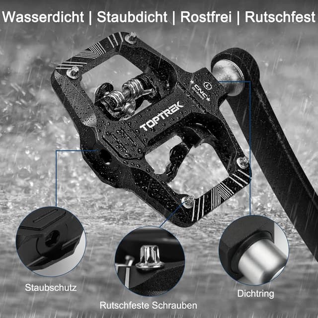 Detalle 2 de Toptrek SPD Klickpedale 9/16 Zoll