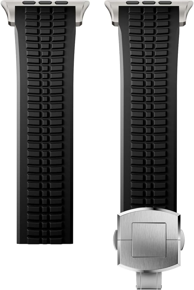 Detalle de VKEOO modern silicone watch band for Apple Watch Ultra 2 / Ultra and Series 10–7 (44mm–49mm)