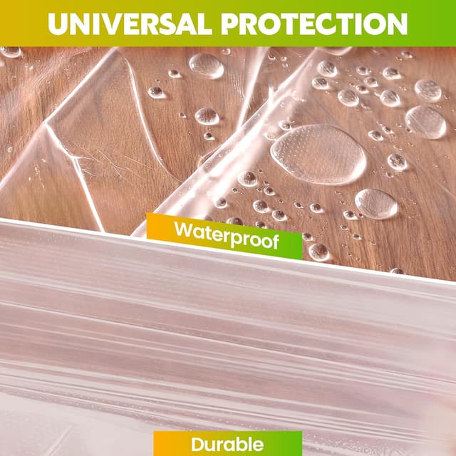 Detalle 2 de LLPT Abdeckfolie mit Klebeband und Folie – 2 Rollen, transparent, zum Schutz beim Lackieren