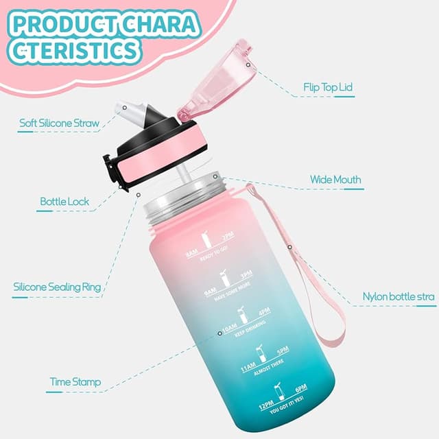 Detalle 2 de HoneyHolly Botella 500 ml con pajita para niños 🚰