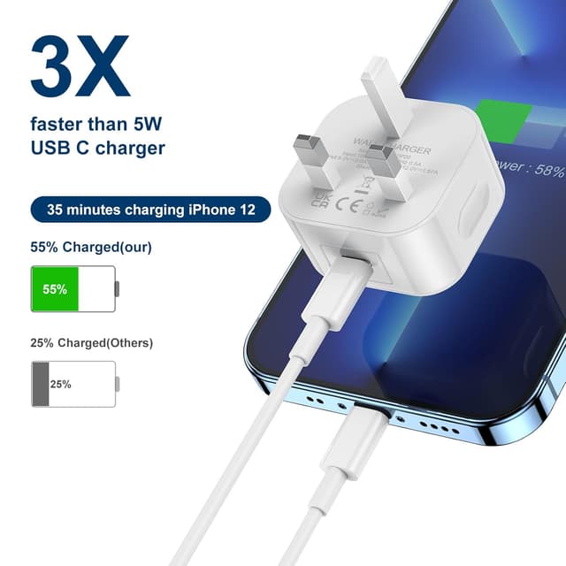 Detalle 2 de Apple iPhone 17 20W USB‑C Fast Charger with 2m Cable