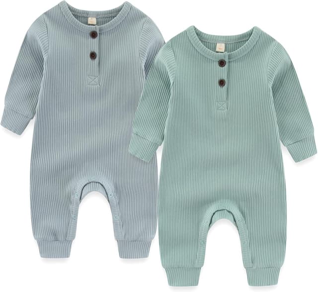 Thumbnail 6 de MAMIMAKA Newborn Romper Footless Pyjamas in Cotton Blend with Spandex