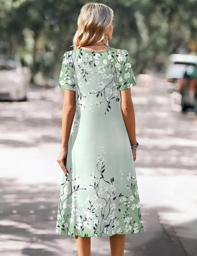 Thumbnail 2 de Zeagoo Floral Midi Dress with Pockets