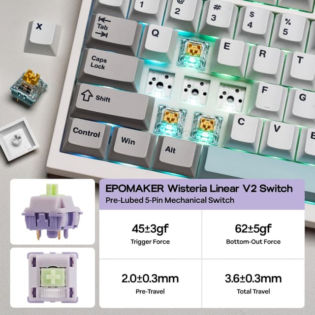 Thumbnail 5 de EPOMAKER QK108 8000mAh wireless mechanical keyboard